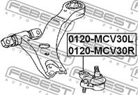 FEBEST 0120-MCV30L Опора шаровая TOYOTA CAMRY 01-06/LEXUS RX 300 03- лев.