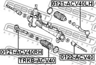 0121-acv40lh наконечник рулев.лев. toyota camry acv30/mcv30 01-06