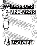 FEBEST MZD-MZ2R Отбойник амортизатора FORD FIESTA/FUSION 01-08 зад.подв.