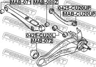 MAB-CU20UP_сайленблок задн.верхн.продол.тяги Mitsubishi Lancer CS 2000&gt