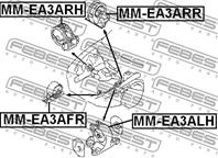 FEBEST MM-EA3AFR Опора двигателя MITSUBISHI GALANT 96-03 пер.