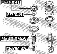 FEBEST MZB-001 Подшипник опоры амортизатора MAZDA 626/MPV пер.