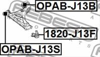 Опора шаровая opel mokka j13 2013- 1820-j13f