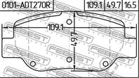 К-кт колодки зад toy avensis adt27/zrt27 08-