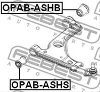 FEBEST OPAB-ASHB Сайлентблок рычага OPEL ASTRA H/ZAFIRA/MERIVA B 99- пер.подв.