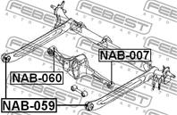 FEBEST NAB-060 Сайлентблок рычага NISSAN ALMERA (CLASSIC) 06-12 зад.подв.