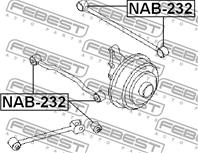 FEBEST NAB-232 Сайлентблок тяги NISSAN SUNNY/ALMERA 95-05 зад.подв.