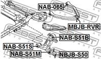 С/блок нижнего рычага передний внутренний INFINITI FX 35/50 (S51) (2008&gt)