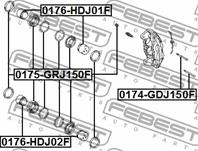 Поршень переднего суппорта TOYOTA LX 470/LAND CRUISER (100) D=48/ см пыльники 401864