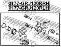 Суппорт зад r toy land cruiser prado 120 grj12/kdj