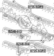 FEBEST SZAB-013 Сайлентблок рычага SUZUKI GRAND VITARA -06 зад.подв.