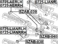 FEBEST SZAB-039 Сайлентблок цапфы SUZUKI LIANA 01-/GRAND VITARA 98-06 зад.подв.