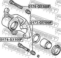 Направляющая суппорта Toyota Land Cruiser 100 98-0