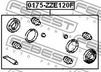 FEBEST 0175-ZZE120F Рем. к-кт суппорта TOYOTA COROLLA 01-07 пер.