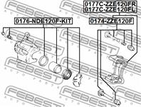 Поршень передн суппорта ремкомпл toyota corolla (e12) 2001-2007 0176-nde120f-kit