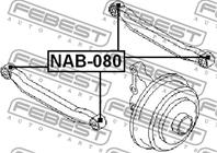 Nab-080 (сайленблок заднего поперечного рычага 55120-50j00 primera p10) asva