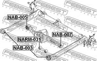 FEBEST NARM-031 Тяга NISSAN PRIMERA 96-01/NISSAN ALMERA (CLASSIC) 06-12 зад.подв.