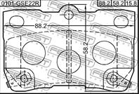 Колодки зад toy crown grs20/gws204 08-12