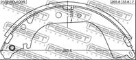 Барабанные тормозные колодки задние 0102HDJ100R от фирмы FEBEST