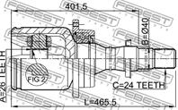 ШРУС внутр. TOYOTA CAMRY ACV3 /MCV3 2001-2006