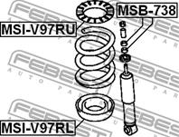 FEBEST MSB-738 Втулка амортизатора MITSUBISHI PAJERO III MONTERO 00- зад.