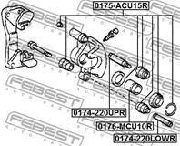 FEBEST 0175-ACU15R Рем. к-кт суппорта LEXUS RX300 98-03 зад.