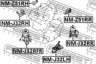 Опора двигат.NISSAN MURANO Z51 2007-2014