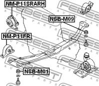 Опора двигателя Infiniti G20 98-01  Nissan Almera