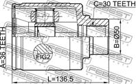 Р/к-т шруса внут. R 36x50x30 NISSAN MURANO Z50 02-