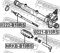 0221-B10RS_наконечник рулевой! Nissan Almera Clas