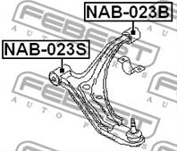 FEBEST NAB-023S Сайлентблок рычага NISSAN CUBE/MICRA -02 пер.подв.