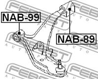 FEBEST NAB-89 Сайлентблок рычага NISSAN ALMERA 95-00 пер.подв.