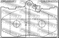 Колодки тормозные дисковые 0101-gse22f