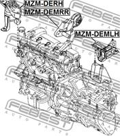Опора двигателя Mazda 2 DE 07