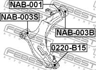 FEBEST NAB-001 Сайлентблок рычага HONDA CR-V 97-01 зад.подв.