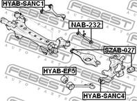 FEBEST SZAB-027 Сайлентблок рычага SUZUKI GRAND VITARA 06- зад.подв.попереч.