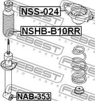 FEBEST NSS-024 Опора амортизатора NISSAN SUNNY B15/ALMERA N16 00-05 зад.