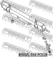 Кольцо уплотнительное форсунки CHRYSLER/MAZDA/SUBARU/VOLVO