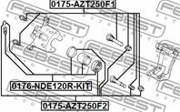 FEBEST 0175-AZT250F1 Рем. к-кт суппорта TOYOTA AVENSIS 03-08/COROLLA 00-08/PEUGEOT BOXER III 06- пе...