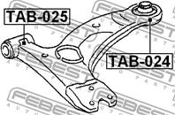 FEBEST TAB-025 Сайлентблок рычага TOYOTA COROLLA 00- пер.подв.