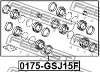 FEBEST 0175-GSJ15F Рем. к-кт суппорта TOYOTA LAND CRUISER PRADO 120 02-09 пер.