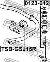 FEBEST 0123-012 Тяга стабилизатора TOYOTA LC120 00-09/LC150 зад.подв. лев/прав...