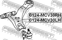 0124MCV30RH_рычаг передний правый! Toyota Camry A