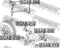 FEBEST SGAB-015 Сайлентблок рычага SSANGYONG KYRON 05-/ACTYON 01- пер.подв.нижн.