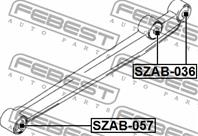 FEBEST SZAB-036 Сайлентблок рычага DAEWOO MATIZ/SPARK 98-05 зад.подв.