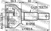 ШРУС NISSAN QASHQAI I 1.6 07-13 нар.пер.