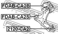 FEBEST 2120-CA2 Опора шаровая переднего нижнего рычага (22)