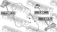 FEBEST NM-K12LH Опора двигателя NISSAN ALMERA 00-06/TIIDA 05- лев.