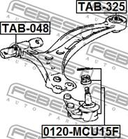 FEBEST TAB-325 Сайлентблок рычага LEXUS RX300 98-03 пер.подв.