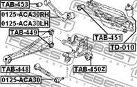 FEBEST TAB-453 Сайлентблок рычага TOYOTA RAV4 05- зад.подв.